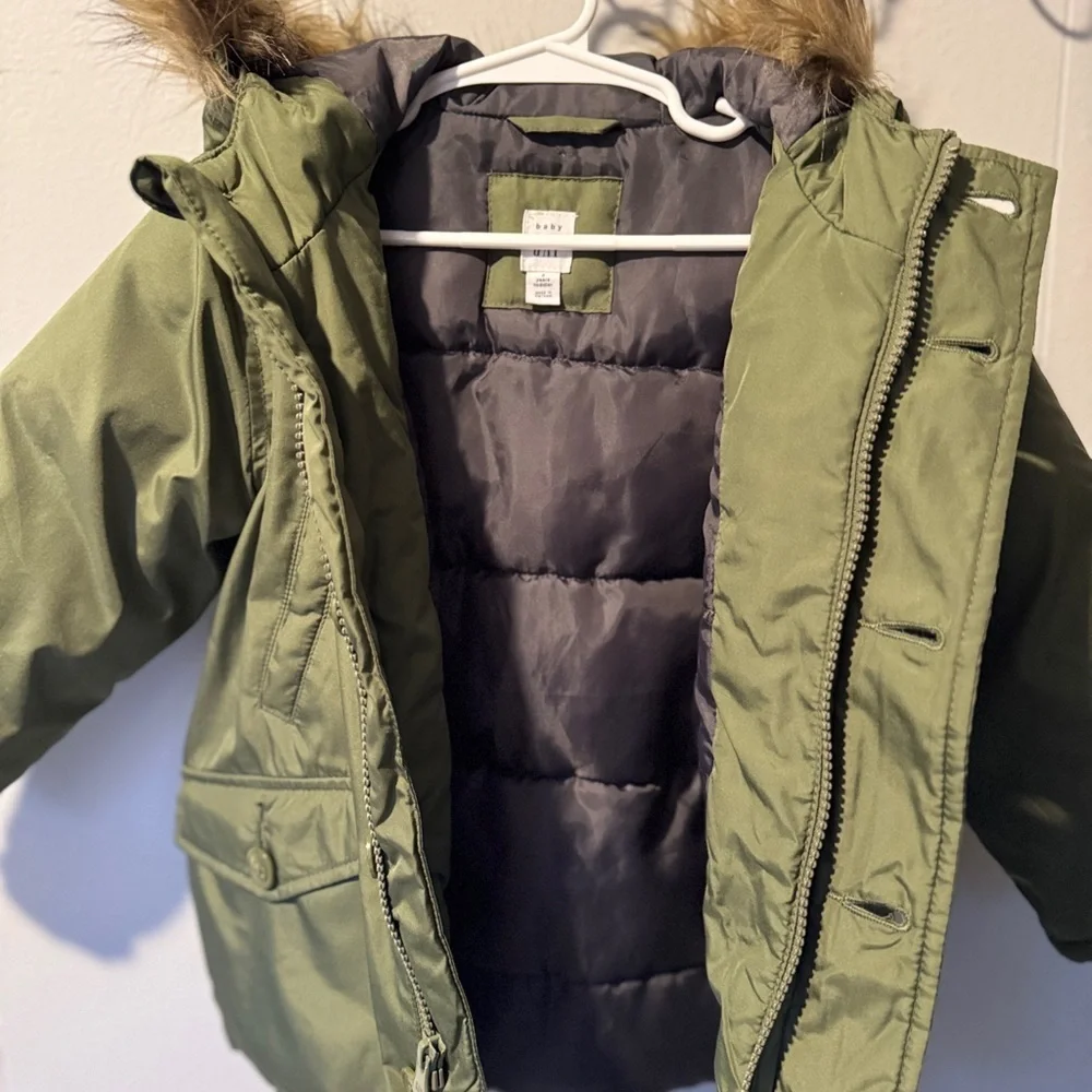 🌲Baby GAP Green Hooded Parka Jacket | 2T 🌲